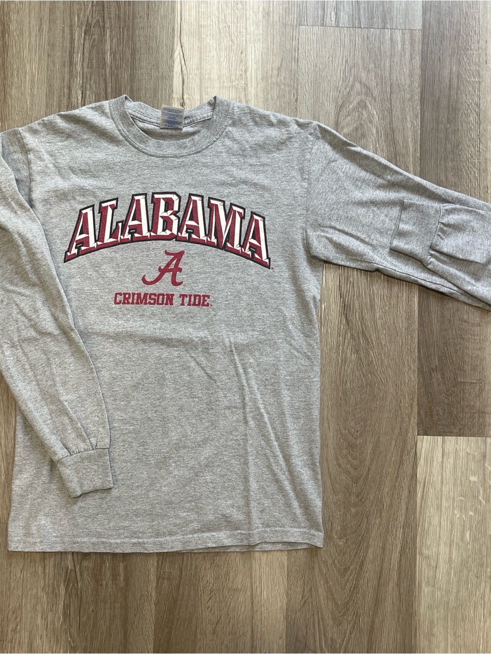 Gildan Gray Alabama Crimson Tide Long-Sleeve Tee